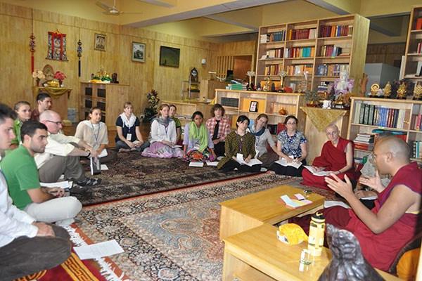 Monk teaches a class